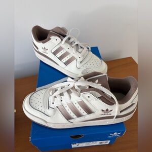 Adidas women White and Brown Sneakers